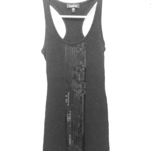 Bebe stretchy sequined tank top